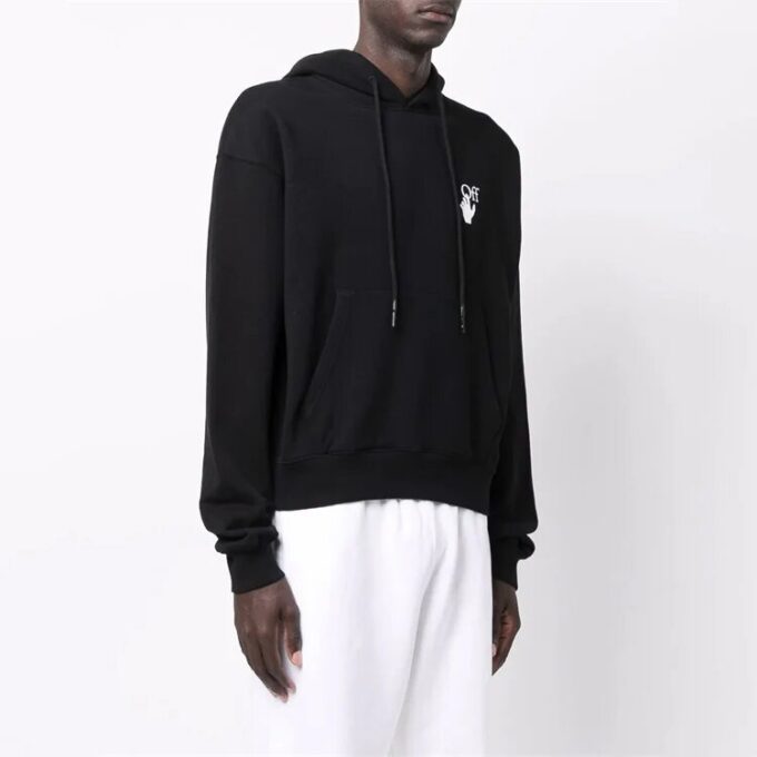 Off-White Hombre FW21 Estampado de flechas Corte holgado Negro