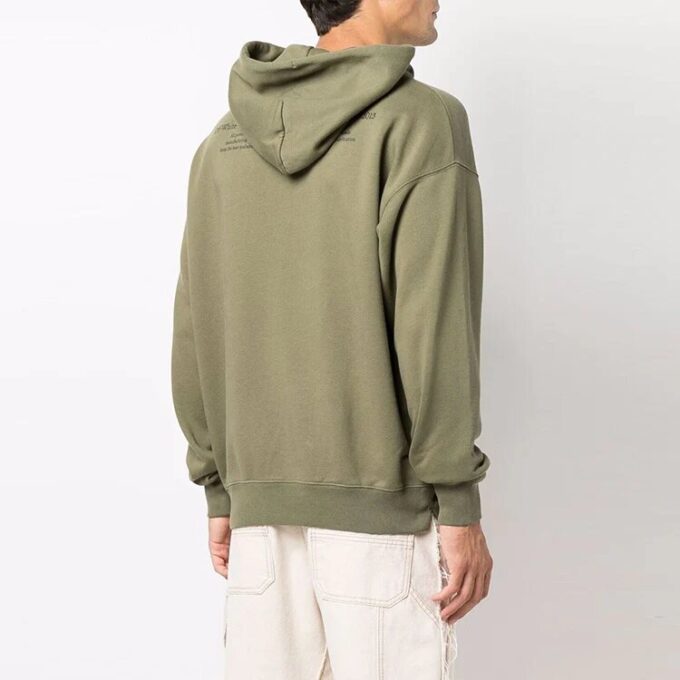 Off-White Hombre FW21 Estampado de ilustración Corte holgado Verde