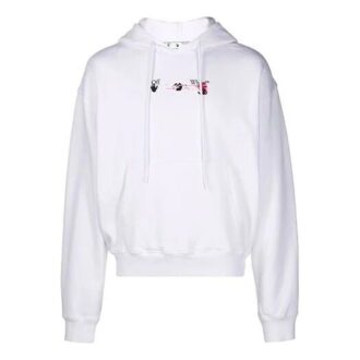 Off-White Hombre FW21 Estampado de letras con patrón de Arrows, color liso, corte holgado, blanco