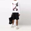 Off-White Hombre FW21 Estampado de letras con patrón de Arrows, color liso, corte holgado, blanco