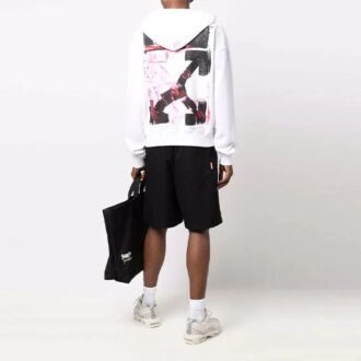 Off-White Hombre FW21 Estampado de letras con patrón de Arrows, color liso, corte holgado, blanco