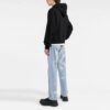 Off-White Hombre FW21 Jersey de corte holgado con estampado de logotipo divertido Negro