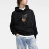 Off-White Hombre FW21 Jersey de corte holgado con estampado de logotipo divertido Negro