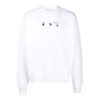 Off-White Hombre FW21 Jersey de cuello redondo con estampado de Arrows, corte holgado, blanco