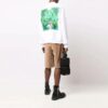Off-White Hombre FW21 Jersey de cuello redondo con estampado de Arrows, corte holgado, blanco