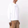 Off-White Hombre FW21 Jersey de cuello redondo con estampado de Arrows, corte holgado, blanco