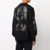 Off-White Hombre FW21 Jersey de cuello redondo con estampado de logotipo, corte holgado, negro