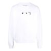 Off-White Hombre FW21 Jersey de manga larga con estampado de logotipo, corte holgado, blanco