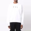 Off-White Hombre FW21 Jersey de manga larga con estampado de logotipo, corte holgado, blanco