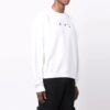 Off-White Hombre FW21 Jersey de manga larga con estampado de logotipo, corte holgado, blanco