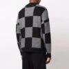 Off-White Hombre FW21 Jersey de punto con intarsia y logotipo en cuadrícula, versión Ordinary, negro