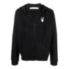 Off-White Hombre FW21 Logo Patrón de flechas Cremallera Corte holgado Negro