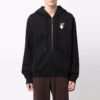 Off-White Hombre FW21 Logo Patrón de flechas Cremallera Corte holgado Negro