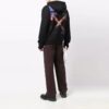 Off-White Hombre FW21 Logo Patrón de flechas Cremallera Corte holgado Negro