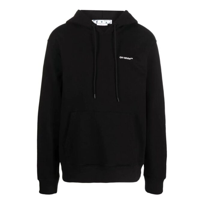 Off-White Hombre FW22 Camiseta de manga larga con estampado de rayas diagonales, color negro