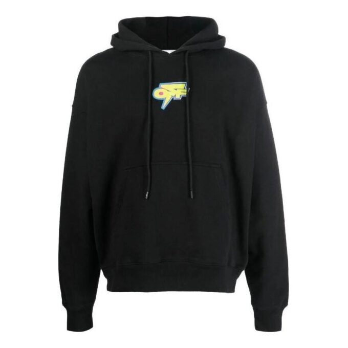 Off-White Hombre FW22 Camiseta de manga larga holgada con estampado de flechas, otoño, negro