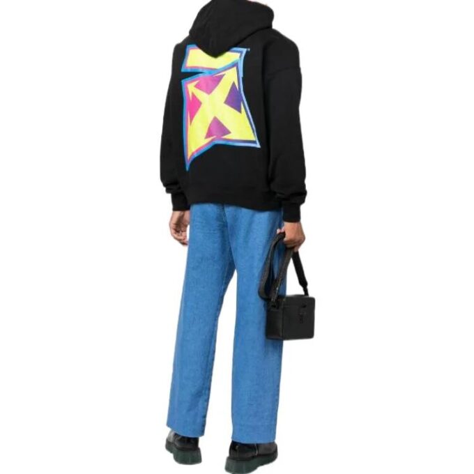 Off-White Hombre FW22 Camiseta de manga larga holgada con estampado de flechas, otoño, negro