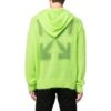 Off-White Hombre FW22 Camiseta holgada con estampado del logotipo de Arrows, verde y amarillo