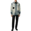 Off-White Hombre FW22 Chaqueta de un solo pecho con aberturas Denim Versión Ordinary Azul grisáceo