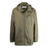 Off-White Hombre FW22 Chaqueta Trench de longitud media con estampado del logotipo Verde