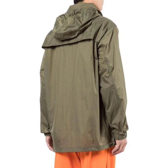Off-White Hombre FW22 Chaqueta Trench de longitud media con estampado del logotipo Verde