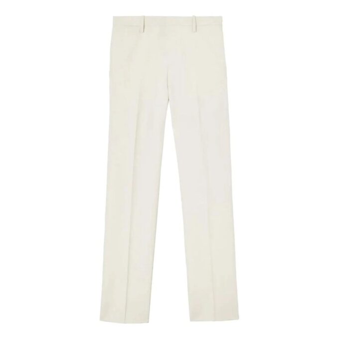 Off-White Hombre FW22 Cinturón con hebilla de color liso Pantalones rectos informales/pantalones blancos