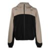 Off-White Hombre FW22 Colores contrastantes Estampado de Arrows Chaqueta con capucha y cremallera Corte holgado Negro Gris