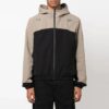 Off-White Hombre FW22 Colores contrastantes Estampado de Arrows Chaqueta con capucha y cremallera Corte holgado Negro Gris