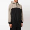 Off-White Hombre FW22 Colores contrastantes Estampado de Arrows Chaqueta con capucha y cremallera Corte holgado Negro Gris