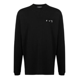 Off-White Hombre FW22 Estampado con logotipo Versión de manga larga Negro