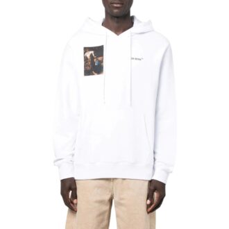 Off-White Hombre FW22 Estampado de personajes, corte holgado, blanco Off-White Hombre FW22 Estampado de personajes, corte holgado, blanco