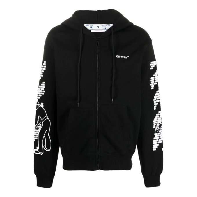 Off-White Hombre FW22 Estampado de rayas Ajuste ceñido Negro