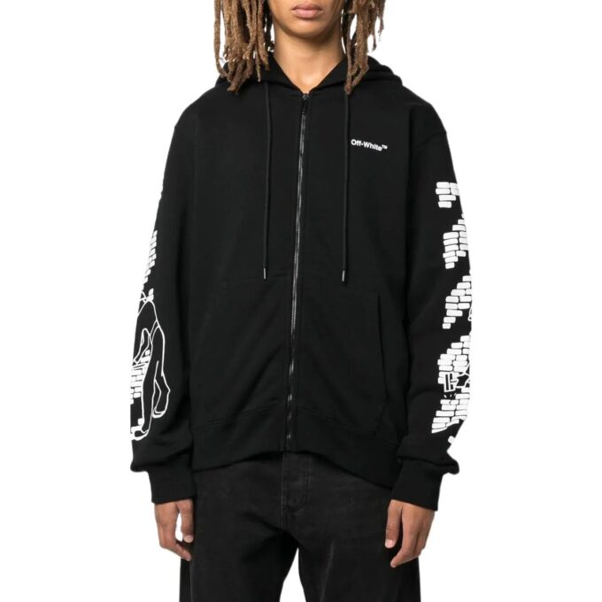 Off-White Hombre FW22 Estampado de rayas Ajuste ceñido Negro