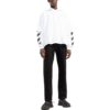 Off-White Hombre FW22 Liso con estampado, con capucha y manga larga, versión en blanco
