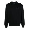 Off-White Hombre FW22 Liso con estampado de logotipo, cuello redondo y manga larga, versión negra