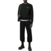 Off-White Hombre FW22 Liso con estampado de logotipo, cuello redondo y manga larga, versión negra
