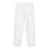 Off-White Hombre FW22 Pantalones deportivos con estampado de flechas en la espalda, cintura elástica y pies ajustados, blancos