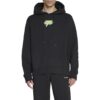 Off-White Hombre FW22 Sudadera con capucha y estampado del logotipo en la espalda, manga larga, versión estándar, negro