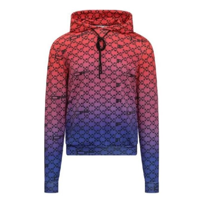 Off-White Hombre Gradiente Alfabético Rojo Azul