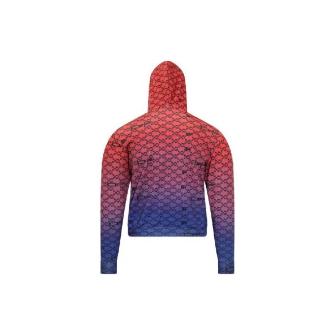 Off-White Hombre Gradiente Alfabético Rojo Azul