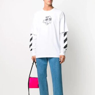 Off-White Hombre Impresión Deportivo Blanco