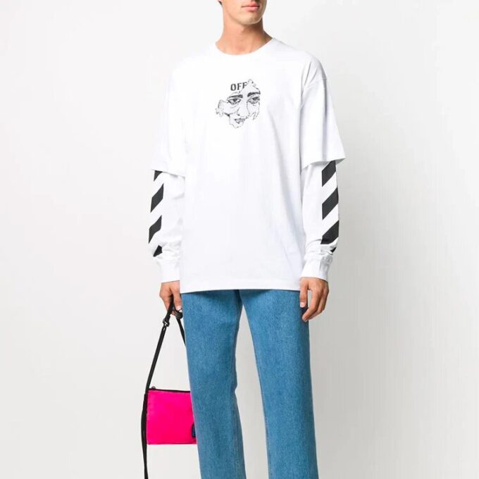 Off-White Hombre Impresión Deportivo Blanco