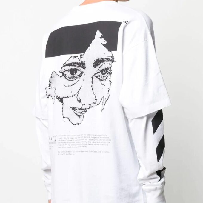 Off-White Hombre Impresión Deportivo Blanco