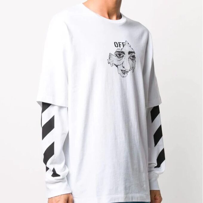 Off-White Hombre Impresión Deportivo Blanco