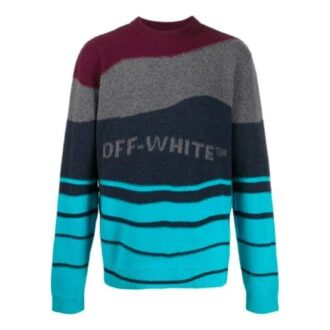Off-White Hombre Jersey de rayas con bloques de color