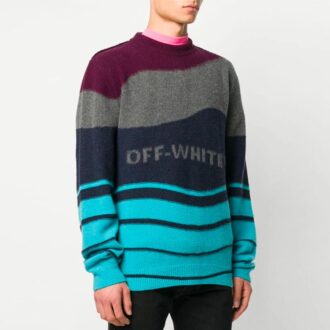 Off-White Hombre Jersey de rayas con bloques de color