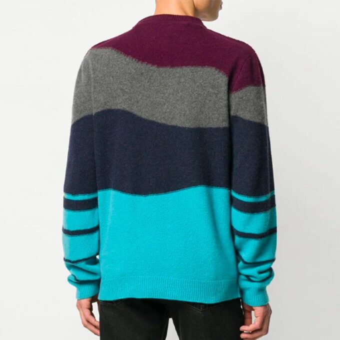 Off-White Hombre Jersey de rayas con bloques de color