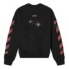 Off-White Hombre Logo Spider Printing Cuello Redondo Manga Larga Negro