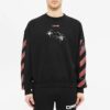 Off-White Hombre Logo Spider Printing Cuello Redondo Manga Larga Negro