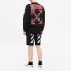 Off-White Hombre Logo Spider Printing Cuello Redondo Manga Larga Negro